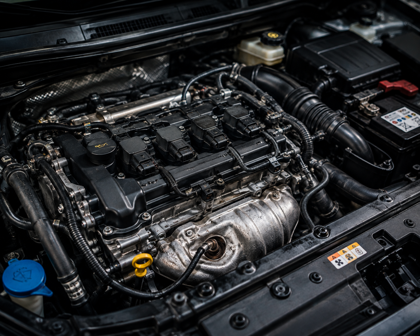 Mobile mechanic carrying out car engine diagnostics and engine repair in Coventry