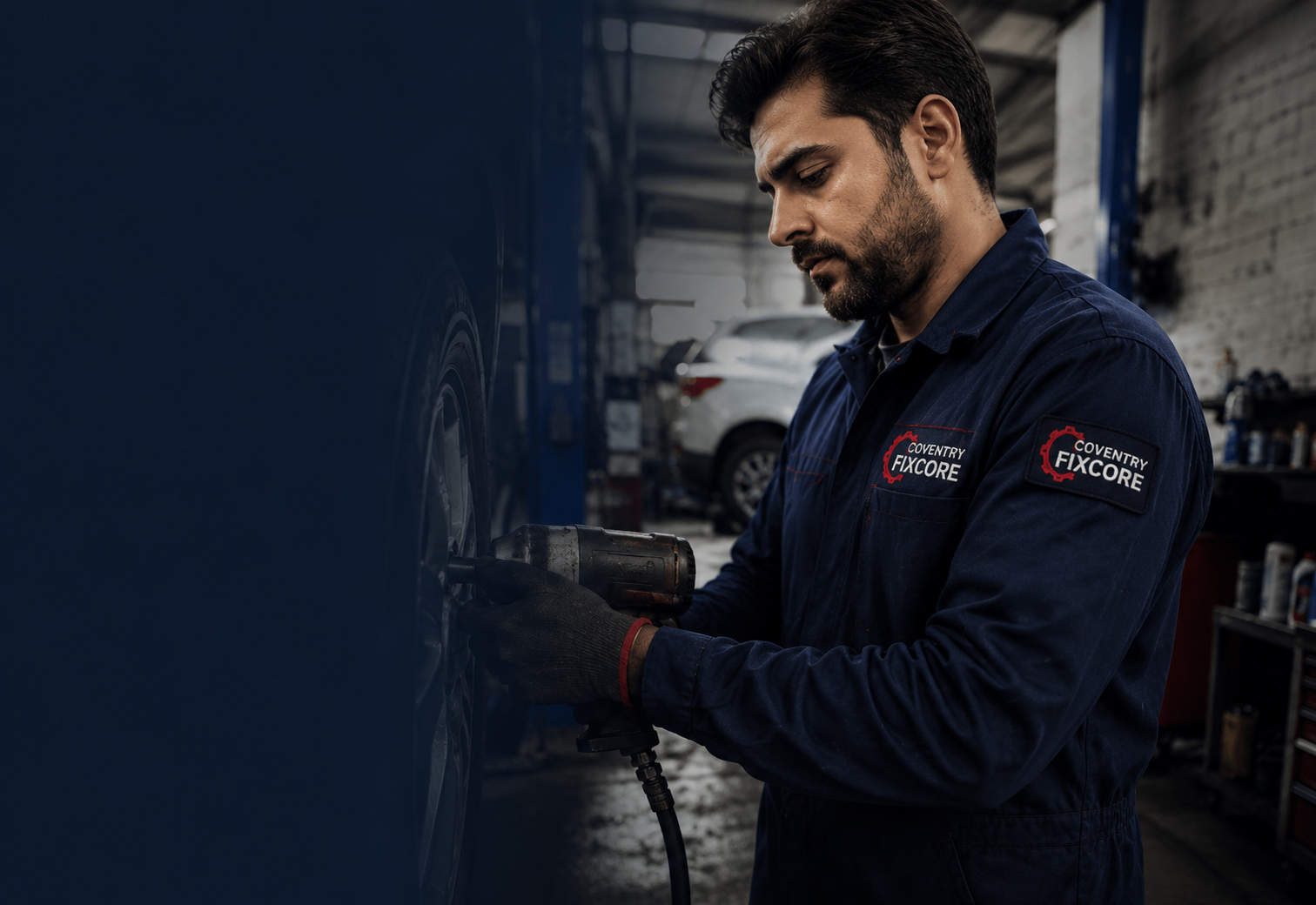 Coventry Fixcore mobile mechanic inspecting a vehicle for transmission and clutch repair in Coventry