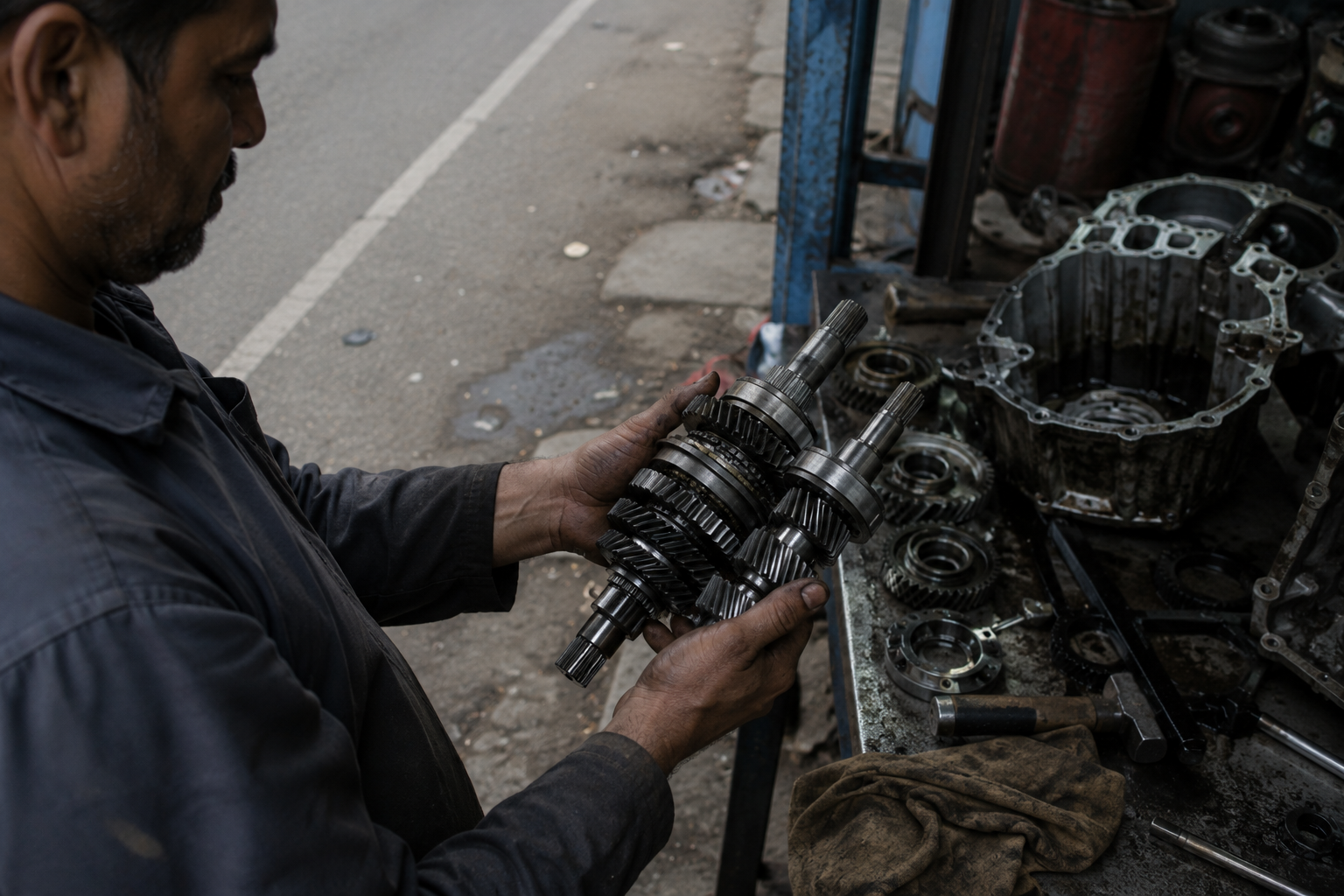 Mechanic diagnosing manual automatic CVT and dual-clutch transmission systems in Coventry